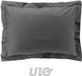 Douceur d'intérieur Percale Taies d'oreiller Anthracite Coton Uni 50 x 70 cm
