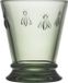 La Rochère Verre à eau - abeilles - vert foncé - soufflé à la main - H 4 cm