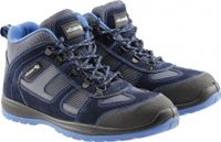 Högert Technik Chaussures de sécurité HOSEL SB SRA, embout en acier (200 J), cuir pleine fleur avec éléments réfléchissants, bleu marine/bleu, taille 40 – Numéro d'article HT5K521