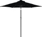 vidaXL Parasol met stalen paal 225x225x212 cm zwart