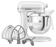 Merkloos Keukenmachine Heavy Duty - 6,6 liter afneembare kom - 11 snelheden - Wit