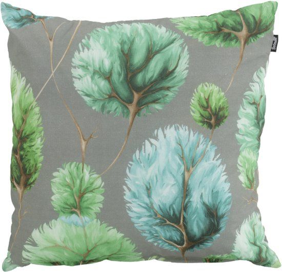 Hartman Norah Grey Sierkussen - 50x50cm - Grijs - Gebloemd - Outdoor