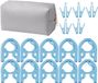 Impact Life Hangers pliables de voyage - Organisateur de vêtements portable - Gain de place en voyage - Sac de rangement inclus - 23,5x13cm - Bleu