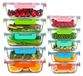 Set de 10 récipients hermétiques en verre pour le stockage d'aliments
