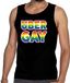 Bellatio Decorations Uber gay gay pride tanktop/mouwloos shirt - zwart regenboog homo singlet voor heren - LHBT XXL