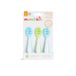 Munchkin Gentle Diplepels met meerdere niveaus, ergonomisch, ideaal voor baby's en kinderen, BPA-vrij, blauw en groen, 3 stuks