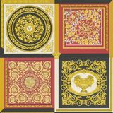 A.S. Création Versace 5 "MEDUSA HOOFD" Satin Shiny Baroque Wallpaper - Red, Gold, White, Black