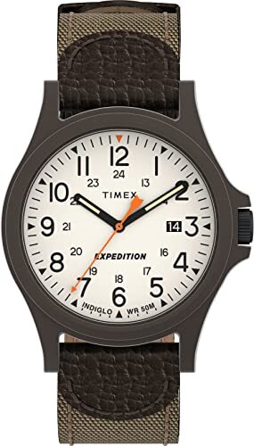 Timex Timex Expedition Acadia 40mm lederen bandhorloge voor heren TW4B23700