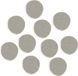 Amig Magneten setje rond - zilver - 10x stuks - 14 x 4 mm