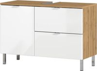 Germania Wastafelonderkast GW-Mauresa 34x80x56 cm eikenkleurig en wit