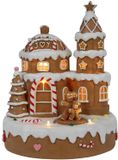 Hit Kerst snoephuis LED 23 cm m/muziek 3xAA