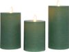 Annas Collection Bougie pilier USB cire d7,5 cm jade set de 3