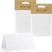 PartyDeco naamkaartjes/plaatskaartjes Stippen - Bruiloft - wit/goud - 20x stuks - 10 x 6 cm