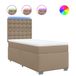 vidaXL Boxspringbed met matras, cappuccino-bruin, 120x190 cm, kunstleer