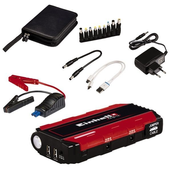 Einhell CE-JS 12 - 11000 mAh Lithium-Polymeer (LiPo) Powerbank - Zwart/Rood