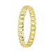 Lucardi Dames Ring met gourmetschakel - Ring - Cadeau - 9 Karaat - Geelgoud