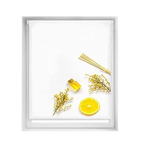 Blindecor Easy jaloezie zonder boren, bedrukt, lichtdoorlatend, citron, 120x150cm