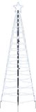 vidaXL LED Kerstboom 250 cm 390 LED's Koudwit Staal