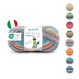 Gründl Hot Socks Madena 4-laags sokkenwol voor 1 paar sokken, sokkengaren, zacht en huidvriendelijk, 75% scheerwol, 25% polyamide, 1 bol van 100 g / 420