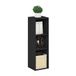 Furinno Fulda 3-laags ruimtebesparende opbergplank, boekenkast, 25 cm breed, zwart hout