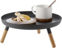 Sans marque Tiroir de table simple en métal, Avec pieds en bois, Convient aux plans de travail ou aux sols - noir