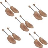 Sneakerprofi 5 paar houten spiraalveerschoenspanners natuur 44/45