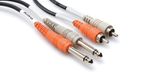 Hosa Technology 2 x RCA/2 x TS audio kabel 4 m Zwart