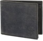 oxmox Leren portemonnee Leather RFID Protect Querscheinbörse Ox 2.0 Embossed Vintage Black zwart