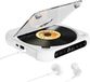 Lecteur CD portable avec Bluetooth 5.3, CD-R, CD-RW, lecteur de musique MP3 avec amplificateur externe, port USB, prise casque, batterie, cache anti-poussière, lecteur CD Hi-Fi pour la maison, la voiture et les voyages.