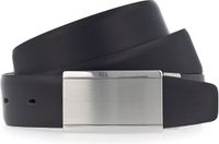 Vanzetti Leren Riem Dresscode: Business 35mm Cambered Belt W85 Black Zwart