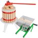 Presse à fruits, 12 litres, plus moulin à fruits, 7 litres, avec toile de pressage
