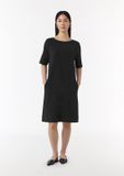 comma casual identity Jurk zwart