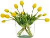 Unyqoos® Tulipes artificielles réalistes – jaune, plastique, 40 cm