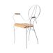 Gärsnäs Fauteuil Pia Structure en acier laqué blanc - chêne huilé