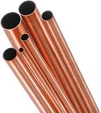 Merkloos / Sans marque BeiJingLiangPinJiaZuoKeJiWenHuaFaZhanYouXianGongSi 300mm Koper Ronde Buis, 2mm tot 7mm OD, 0.2mm Wanddikte, Naadloze Buis voor Bouw, Machining en Ambachten [Set van 6 Maten]