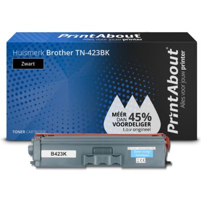 PrintAbout Huismerk TN-423BK Zwart Toner | Compatibel met Brother
