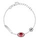 AC Milan LOWELL AC Milan armband van staal voor kinderen, Piccola, Roestvrij staal, Geen edelsteen