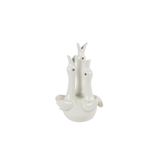 Three Swan Vaas Three Swan off-white aardewerk 15,5x13x27,5cm