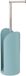5five Staande wc/toiletrolhouder met reservoir en flexibele stang - ijsblauw - 59 cm - metaal