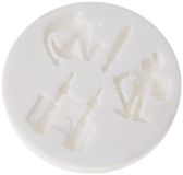 Silikomart 71.414.00.0096 bakvorm voor fondant SLK314 middeleeuwse siliconen, wit