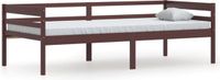 vidaXL Bedframe massief grenenhout donkerbruin 90x200 cm