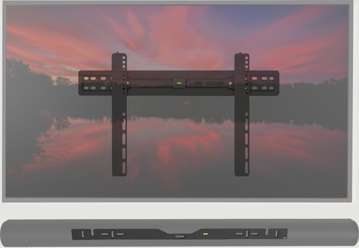 Cavus WMF204 ARCB Premium Tv Muurbeugel & Ophangbeugel geschikt voor Sonos Arc soundbar zwart - Waterpas