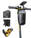 SYNAGY Sac de rangement pour trottinette électrique, guidon avec port de chargement USB, sac avant pour accessoires de trottinette électrique Ninebot/Hiboy/Okai, sac de transport flexible imperméable à coque rigide