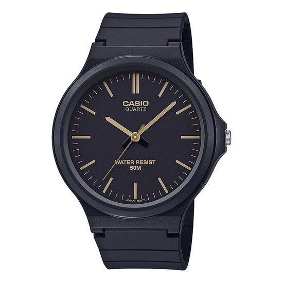 CASIO MW-240-1E2VEF Heren Horloge - Zwart - Kunststof - 43 mm
