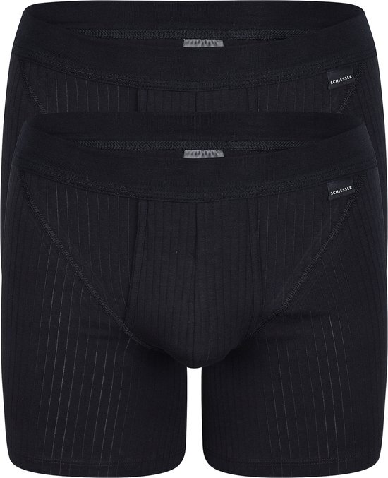 Schiesser Autentic 2P Heren Boxershort - Zwart - Maat XL