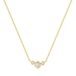Elenza AMS Elenza Zilveren Ketting met Gouden Plating en Zirkonia Trio - 40 cm
