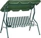 Schommelbank - Tuinschommel - Schommelstoelen - 3-zits - met Gevoerde Kussens - Verstelbaar Zonnedak - Stalen Frame - Duurzaam - Weerbestendig - UV-bescherming - 170 x 110 x 153 cm - Groen