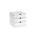 OSCO Witte hoogglanzende kunststof kubus | 3 laden | niet A4-formaat | kleine artikelopslag | stapelbaar | Lego doos | make-up container | sieradendoos | Compacte organizer | 16,5 x 16,5 cm | 6,5 x