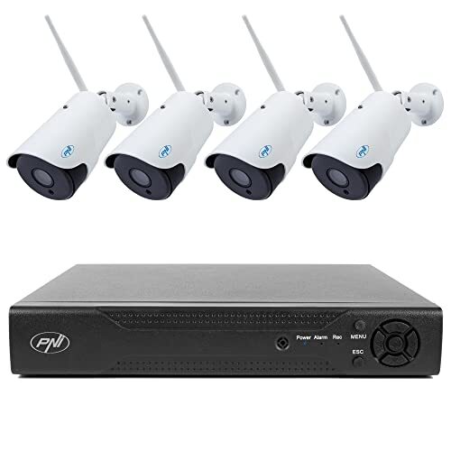 PNI NVR House IP716 videobewakingspakket en 4 IP52-camera's met IP, 2MP