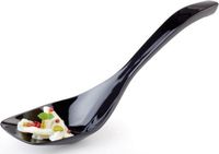 spoon APS Melamine serveerlepel "profi", zwart, set van 4 stuks